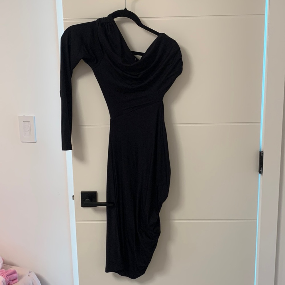 Susana Monaco One Shoulder Ruched Mini Dress